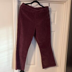 Free People Women’s Cropped kick flare velvet pants with silver side zip